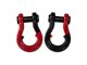 Moose Knuckle Offroad Jowl Split Recovery Shackle 3/4 Combo; Flame Red and Black Hole