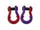 Moose Knuckle Offroad Jowl Split Recovery Shackle 3/4 Combo; Flame Red and Grape Escape