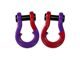 Moose Knuckle Offroad Jowl Split Recovery Shackle 3/4 Combo; Grape Escape and Flame Red