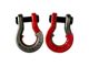 Moose Knuckle Offroad Jowl Split Recovery Shackle 3/4 Combo; Raw Dog and Flame Red