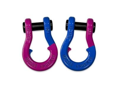 Moose Knuckle Offroad Jowl Split Recovery Shackle 3/4 Combo; Pogo Pink / Blue Balls