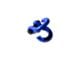 Moose Knuckle Offroad Jowl Split Shackle 5/8 / Mohawk 1.25 Receiver Combo; Blue Pill/Blue Balls