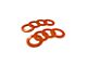 Moose Knuckle Offroad Rattle Rings Shackle Isolator Washers 5/8; Obscene Orange