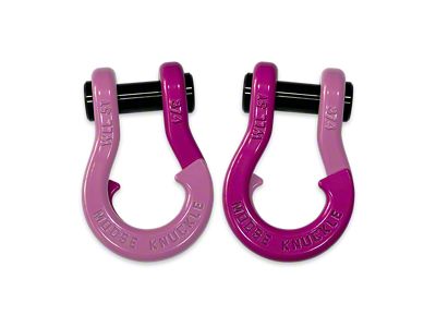 Moose Knuckle Offroad Jowl Split Recovery Shackle 3/4 Combo; Flame Red / Pogo Pink