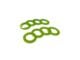 Moose Knuckle Offroad Rattle Rings Shackle Isolator Washers 5/8; Sublime Green