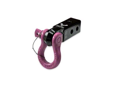 Moose Knuckle Offroad B'oh Spin Pin Shackle 3/4 and Mohawk 2.0 Receiver Combo; Black Lung/Pretty Pink (Universal; Some Adaptation May Be Required)