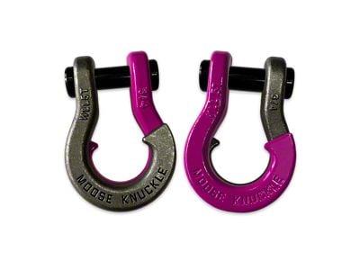 Moose Knuckle Offroad Jowl Split Recovery Shackle 3/4 Combo; Raw Dog / Pogo Pink