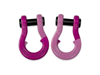 Moose Knuckle Offroad Jowl Split Recovery Shackle 3/4 Combo; Pogo Pink / Pretty Pink