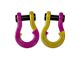 Moose Knuckle Offroad Jowl Split Recovery Shackle 3/4 Combo; Pogo Pink / Detonator Yellow