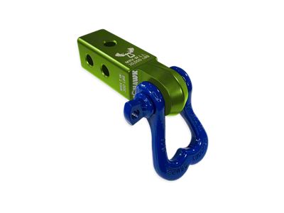 Moose Knuckle Offroad XL Shackle/Mohawk 2.0 Receiver Combo; Bean Green/Blue Balls (Universal; Some Adaptation May Be Required)