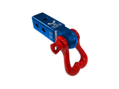Moose Knuckle Offroad XL Shackle/Mohawk 2.0 Receiver Combo; Blue Pill/Flame Red (Universal; Some Adaptation May Be Required)
