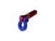 Moose Knuckle Offroad Jowl Split Shackle 5/8 / Mohawk 1.25 Receiver Combo; Red Rum/Blue Balls