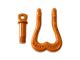 Moose Knuckle Offroad XL Shackle; Obscene Orange