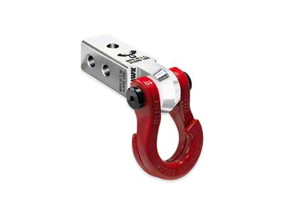 Moose Knuckle Offroad Jowl Split Shackle 3/4 and Mohawk 2.0 Receiver Combo; Atomic Silver/Flame Red (Universal; Some Adaptation May Be Required)