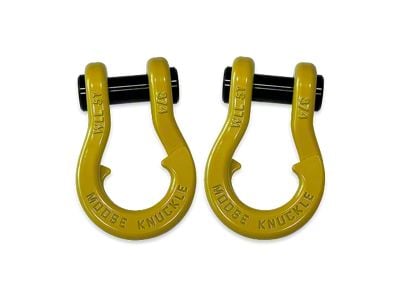 Moose Knuckle Offroad Jowl Split Recovery Shackle Combo; Detonator Yellow and Detonator Yellow