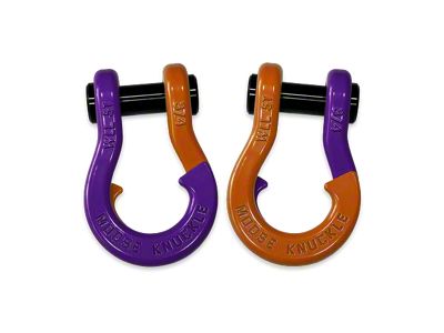 Moose Knuckle Offroad Jowl Split Recovery Shackle 3/4 Combo; Grape Escape and Obscene Orange