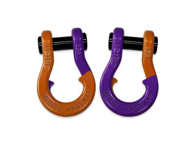 Moose Knuckle Offroad Jowl Split Recovery Shackle 3/4 Combo; Obscene Orange and Grape Escape