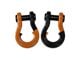 Moose Knuckle Offroad Jowl Split Recovery Shackle 3/4 Combo; Obscene Orange and Black Hole