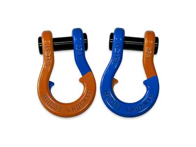 Moose Knuckle Offroad Jowl Split Recovery Shackle 3/4 Combo; Obscene Orange and Blue Balls