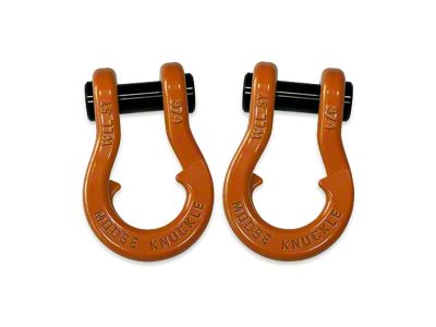 Moose Knuckle Offroad Jowl Split Recovery Shackle 3/4 Combo; Obscene Orange and Obscene Orange