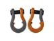 Moose Knuckle Offroad Jowl Split Recovery Shackle 3/4 Combo; Gun Gray and Obscene Orange