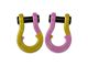 Moose Knuckle Offroad Jowl Split Recovery Shackle 3/4 Combo; Detonator Yellow and Pretty Pink