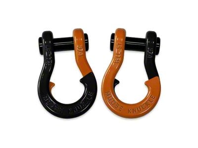 Moose Knuckle Offroad Jowl Split Recovery Shackle 3/4 Combo; Black Hole and Obscene Orange