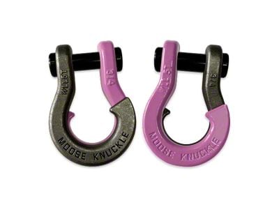 Moose Knuckle Offroad Jowl Split Recovery Shackle Combo; Raw Dog and Pretty Pink