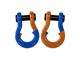 Moose Knuckle Offroad Jowl Split Recovery Shackle Combo; Blue Balls and Obscene Orange