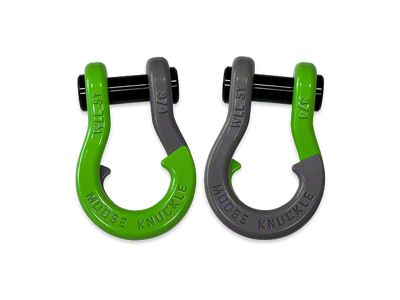 Moose Knuckle Offroad Jowl Split Recovery Shackle 3/4 Combo; Sublime Green and Gun Gray