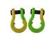 Moose Knuckle Offroad Jowl Split Recovery Shackle 3/4 Combo; Detonator Yellow and Sublime Green