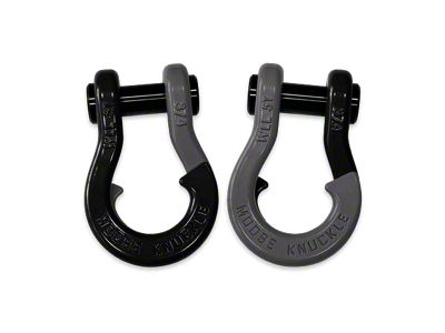 Moose Knuckle Offroad Jowl Split Recovery Shackle 3/4 Combo; Black Hole and Gun Gray