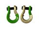 Moose Knuckle Offroad Jowl Split Recovery Shackle Combo; Sublime Green and Brass Knuckle