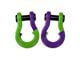 Moose Knuckle Offroad Jowl Split Recovery Shackle 3/4 Combo; Sublime Green and Grape Escape