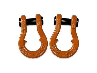 Moose Knuckle Offroad Jowl Split Recovery Shackle 3/4 Combo; Obscene Orange and Obscene Orange