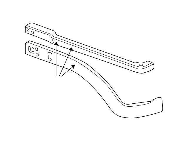Mopar Radiator Support; Right Side Rail; Late Design (02-08 RAM 1500)