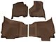 Mopar All-Weather Front and Rear Floor Mats with RAM Head Logo; Brown (19-24 RAM 2500 Crew Cab w/ Bucket Seats & w/o PTO)