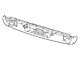 Mopar Rear Bumper Face Bar; Bright (03-09 RAM 2500)