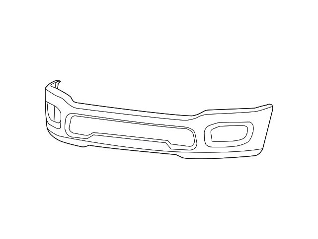 Mopar Front Bumper Face Bar; Pre-Drilled for Front Parking Sensors; Chrome (19-24 RAM 3500)