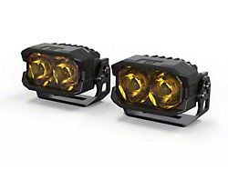 Morimoto 2Banger LED Pod Lights; HXB Yellow Spot Beam (Universal; Some Adaptation May Be Required)