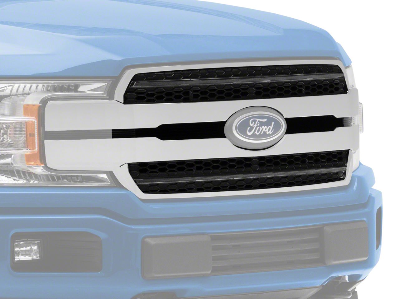 Morimoto F-150 XBG LED Upper Replacement Grille with Amber DRL; Chrome ...