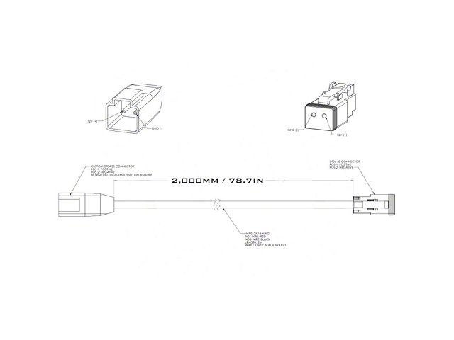 Morimoto 1/2/4Banger 2P DT Extension Harness