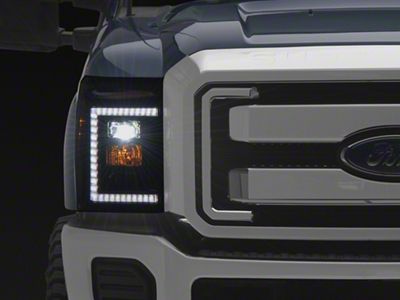 Morimoto XB Hybrid LED Headlights; Black Housing; Smoked Lens (11-16 F-350 Super Duty)