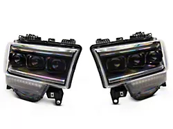 Morimoto XB LED Headlights; Black Housing; Clear Lens (19-24 RAM 2500 w/ Factory Halogen Headlights)