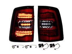 Morimoto XB LED Tail Lights; Black Housing; Red Lens (19-24 RAM 2500 w/o Blind Spot Monitoring)