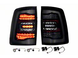 Morimoto XB LED Tail Lights; Black Housing; Smoked Lens (19-24 RAM 2500 w/o Blind Spot Monitoring)