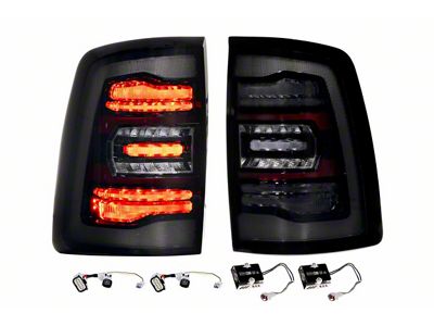 Morimoto XB LED Tail Lights; Black Housing; Smoked Lens (19-24 RAM 2500 w/o Blind Spot Monitoring)