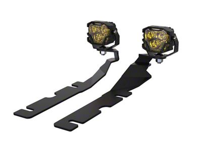 Morimoto 4Banger Ditch Light Kit; HXB Yellow Flood Beam (10-18 RAM 3500)