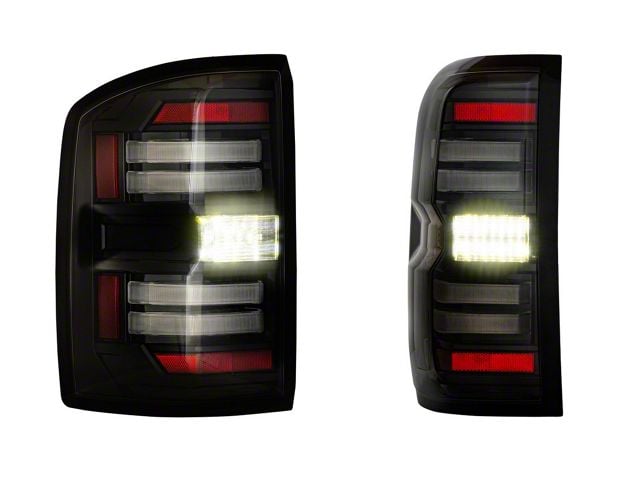 Morimoto XB LED Tail Lights; Black Housing; Smoked Lens (15-19 Sierra 3500 HD SRW w/ Factory Halogen Tail Lights)