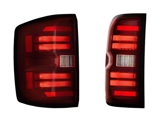 Morimoto XB LED Tail Lights; Black Housing; Red Lens (15-19 Silverado 3500 HD w/ Factory Halogen Tail Lights)